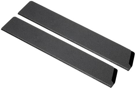 PATIKIL ABS Knife Cover Sleeves for 12 Cook Knife, 2 Pcs Knives Edge Guard Blade Protector Universal Knife Protector Flocking for Home Kitchen, Black