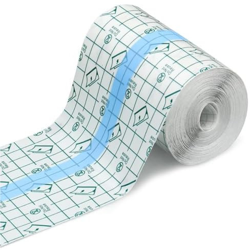 Benda Trasparente Impermeabile, 6cmx10m Benda Trasparente Impermeabile, Cerotti Elastici di Fissaggio, per Doccia,Pellicola per Tatuaggi, Bendaggio Antiallergico,Protezione Delle Ferite