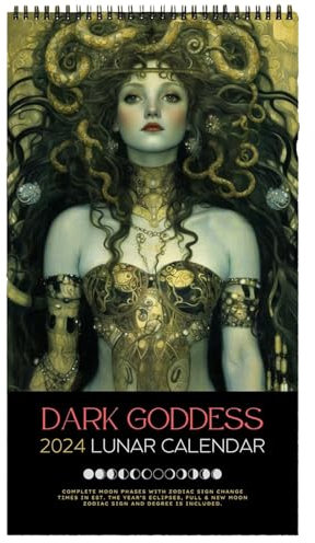 Mondkalender 2024, Mondkalender 2024, Mondwandkalender Mit Mondphasen Der Göttin | Der Mondphasen 2024 Sicher Und Dekorativ Schlafzimmer, Wohnzimmer, Büros