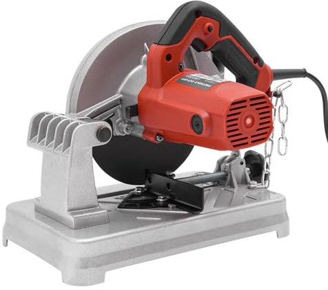 Scie radiale - Scie radiale - Scie à onglet - Scie à onglet - Scie électrique pour métal, bois, carrelage - Avec lame de scie de 185 mm - 1200 W - Puissance : 5200 tr/min - Angle de coupe : 0 à 45 °