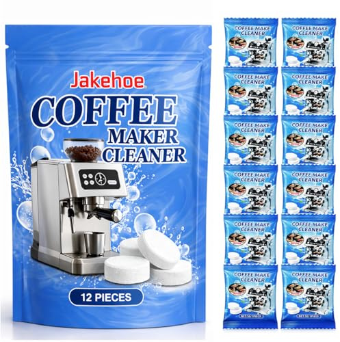 Coffee Machine Cleaner Descaler Tablets (12 Count) for Nespresso, Keurig, Ninja, De’Longhi, Breville – Remove Limescale & Hard Water Buildup, Coffee Maker Descaler Tabs for Espresso & Drip Machines