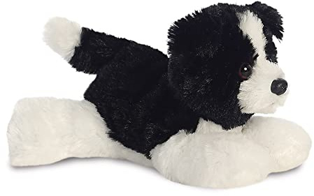 Aurora, 31717, Mini Flopsie Cami Border Collie, 20cm, Plüschtier, schwarz/weiß