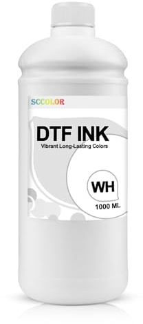 SPLENDIDCOLOR DTF Ink 1000ML 1 Pack Premium Water Base Digital Inkjet Ink Refill for Direct to Film Printers with Printhead L1800 L805 R1390 4720 I3200 XP600 DX7 DX5 5113 White