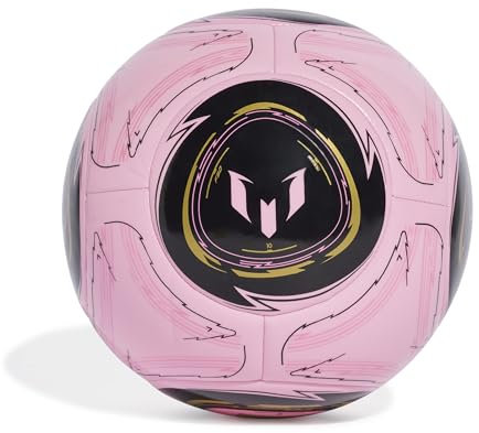 adidas Unisex Messi Club Ball, Light pink/Black/Dark Football Gold, 4