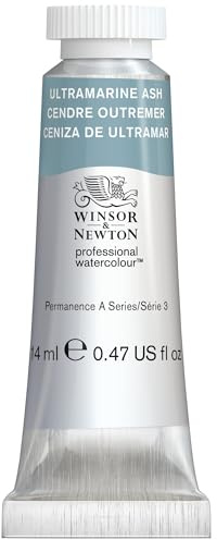 Winsor & Newton 0105424 Professional Watercolour - Ultramarin Asche, 14ml Tube - Aquarellfarbe, lebendige Farben in Künstlerqualität, hohe Farbbrillanz & Leuchtkraft, lichtecht