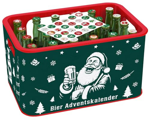 Calendrier de l'Avent 2024 pour homme - Banderole en feutre avec fermeture Velcro et 24 autocollants - Chiffres pour calendrier de l'Avent