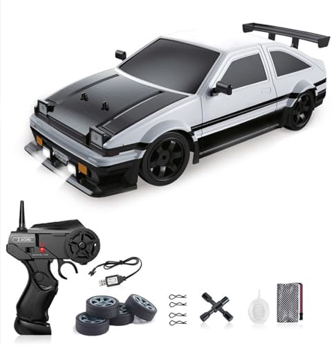 Hylukon RC Drift Car, 1:16 Ferngesteuertes Auto 2,4G RC Auto Drift Car, Hochgeschwindigkeits-Allrad Drift Auto mit Coolen LED-Lichtern, Sprühfunktionen