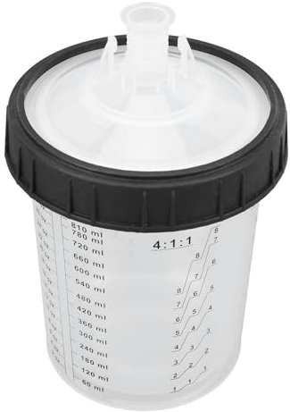 40 Lids 10 Plugs, 40 Inner Cups and Lids, 1 Outer Cup, Easy Refill and Replace, ABS Material, Works with All Paints, Primers, Epoxies, Commercial Coatings, Disposable