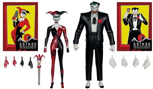 McFarlane Toys - Batman: The Animed-serien Harley Quinn och Joker (Mad Love 2 Pack) 15 cm actionfigurer guldetikett