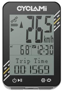 CYCLAMI Computer da bicicletta wireless - Tachimetro GPS a 5 satelliti e contachilometri - Display da 2,4, facile da leggere anche sotto il sole - Durata della batteria 20 ore - Impermeabile IPX7