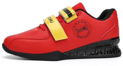 Weightlifting Shoes Mens Squat Shoes Powerlifting Footwear Heel-Supported Weight-Bearing Gym Lifting Gear Cross Training Heavy Squats Stiff-Soled Competition