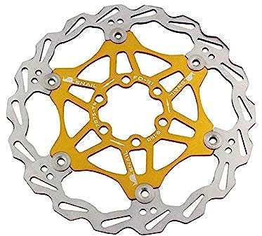 Snail Disque de frein flottant pour vélo, VTT, 160 mm (doré)