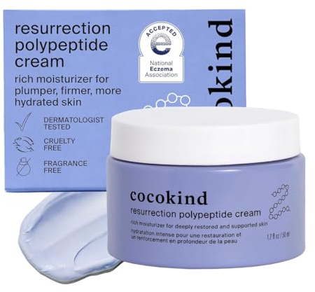Cocokind Resurrection Polypeptide Cream, Hydrating Face Moisturizer with Peptides and Squalane, Anti Aging Skin Barrier Repair Cream for Dry Skin