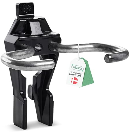 raaco Porte-Pince Clip 5-20, pour Panneau Mural Perforé & Organisation du Garage - Capacité 5 kg - Lot de 3 en Acier & Polyacétal, 20mm Longueur, Accessoires de Rangement Atelier, Crochet Mural Garage