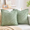Federe Cuscini Set di 2 in Velluto Copricuscini per Divano Camera da Letto Federa Quadrata e Decorativa in Tinta Unita Foedere Eleganti per Letto Matrimoniale Arredo 45X45 CM verde salvia