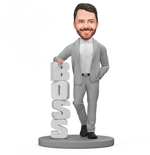Boss Custom Bbobbleheads - Figura de Bobble totalmente personalizada, regalos personalizados para jefe, cumpleaños, oficina, compañero de trabajo (una persona) de 6 a 9 pulgadas (jefe 7)