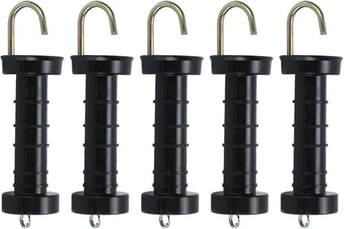 WinHUb 5PCS Electric Fence Handles Insulated Spring Tension Gate Handle Replacement Accessories for Fencing