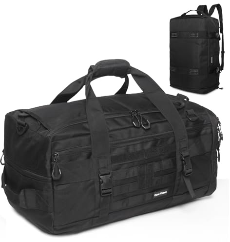 Suweir Borsa sportiva da uomo 55 l, borsa da viaggio da donna con scomparto per scarpe, scomparto bagnato, impermeabile, Weekender Travel Gym Bag con zaino, grande borsa da nuoto per viaggi, fitness