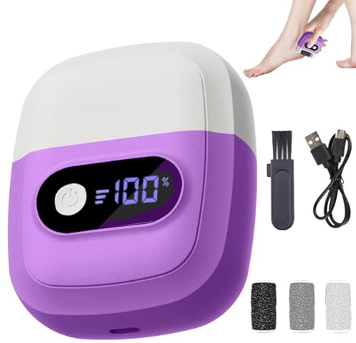 Pulidora eléctrica - File de pie electrónico para exfoliación de la piel | Potente molinillo de callo para pedicación de talones, herramienta de cuidado del pie portátil para amantes de las familias