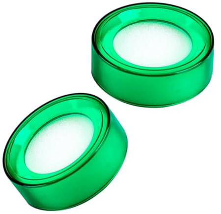 Zerodeko 2pcs Finger Moistener Sponge Cup for Cash Handling Financial Use Non-Slip Grip Money Counting Aid Transparent Green