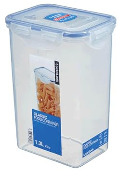 Lock & Lock Vorratsdose mit Deckel 1,3 L - Frischhaltedose 13,5 x 10,2 x 18,5 cm - Vorratsbehälter luft- und wasserdicht - Dose mit Deckel spülmaschinengeeignet - Frischhaltebox mit Silikondichtung