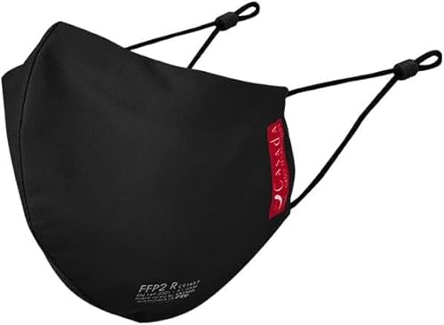 Casada FFP2 zertifizierte Nano-Maske-PRO schwarz ab 5er Set Gesichtsschutz Hygiene Schutzmaske Mehrwegmaske Mundschutz Wiederverwendbar Waschbar (5)