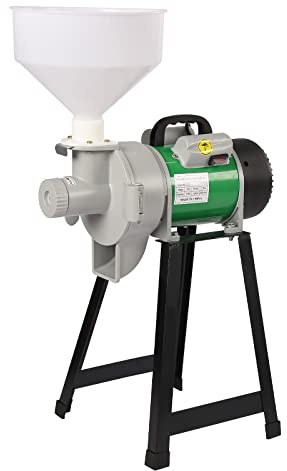 Grain Mill 2200W Electric Corn Grinder Wet Dry Mill Machine Refiner with Funnel Grain Corn Wheat Feed Flour Soybean Milk Grinder Cereal Grinding Machine Home DIY