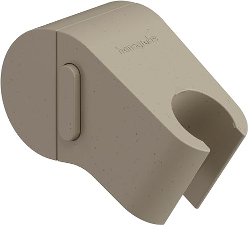 hansgrohe WallStoris Planet Edition - Push-Duschkopfhalterung, Duschbrausehalterung höhenverstellbar, Badezimmer Zubehör, Dusche Zubehör, Sand, 28918210