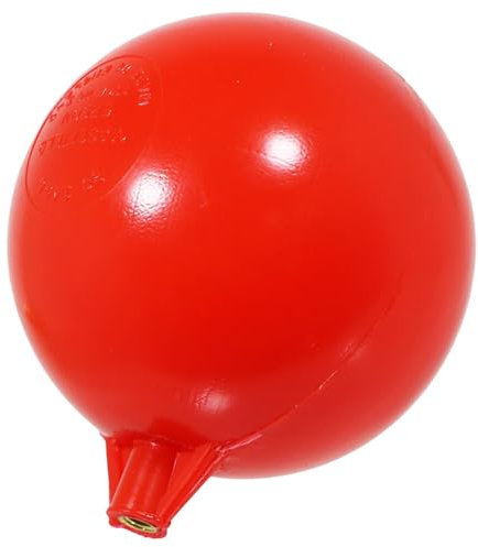 SPARES2GO 4 1/2 Ball Float for Toilet Cistern Ballcock Flush Valve BS 2456 (Plastic with Brass Thread Fitting)
