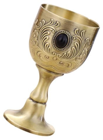 Cabilock Ensemble De 3 Calices Vintage En Métal Coupes À Vin Décoratives Rouges Pour Rassemblements