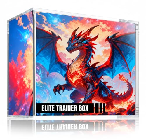Wigearss Elite Trainer Box Acrylic Display Case – 5mm Thick Magnetic ETB Protector Box, UV-Resistant Crystal-Clear Acrylic Case for Elite Trainer Boxes, Dustproof & Stackable Collector Display