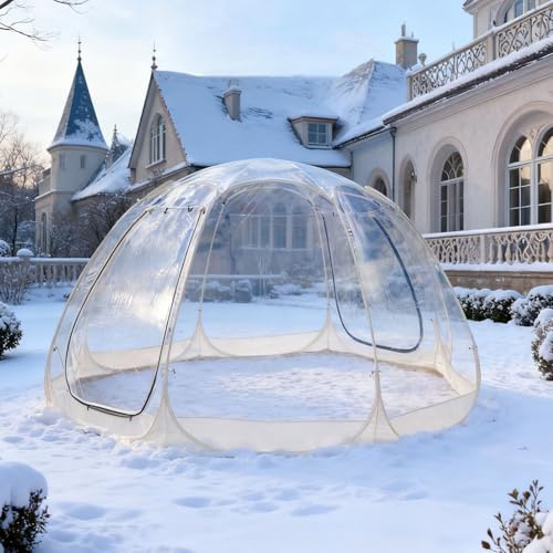 Pop-Up Bubble Tent, 4-6 Person Weatherproof Clear Instant Igloo Dome Tent for Outdoor Camping, Garden Parties & Stargazing, Transparent Shelter for Backyards/Patio Events (Transparent, 3 x 3 x 2 m)