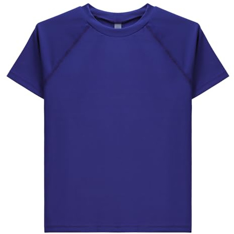 SCCGKP Boys Rash Guard Short Sleeve Swim Shirt UPF 50+ Kids Youth Surfing Water Beach Swimwear Top Quick Dry