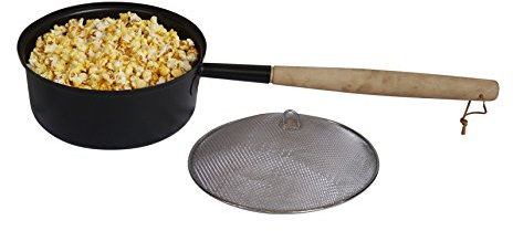 Gardeco COOK-POPCORNPAN Pop Corn Making Pan, Black, 67 x 26 x 18.5 cm