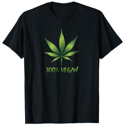 Hanfblatt 100% Vegan Outfit Damen Herren Marijuana Weed T-Shirt