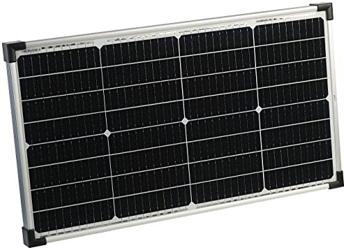 revolt Solarmodul: Mobiles Solarpanel mit monokristallinen Zellen, 60 W, Silber (Solarpaneele, Solar für Zuhause, PV)