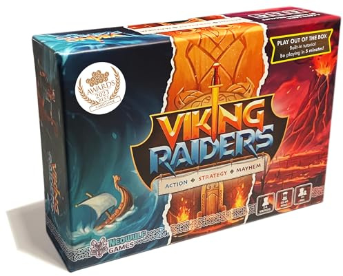 Viking Raiders Le jeu de cartes interactif viking pour 2 à 5 personnes à partir de 9 ans | Boîte de 198 cartes de voyage | Idéal comme jeu familial, pour les soirées de jeux et les vacances