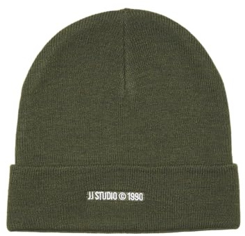 Jack & Jones Bonnet en Tricot Jacbottle Beanie pour Homme, Kaki, Taille Unique