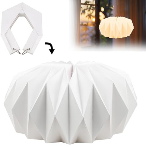 FSWWSF Origami Design Papier Lampenschirm,Moderner Lampen Schirm für Hängelampe, Nordische Kreativpapier Lampenschirm, Hängelampenschirm für Zuhause Schlafzimmer Wohnzimmer (G)