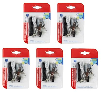 Kit Eléctrico Manualidades para Colegio, Instituto y Manualidades Circuitos Ciencia DIY. (5 Unidades)