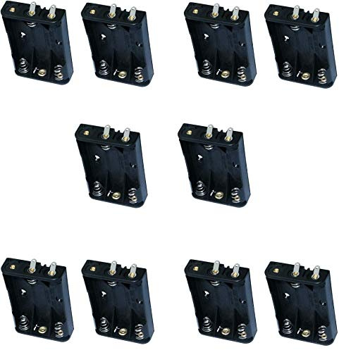 Aerzetix: Set di 10 portabatterie 3 x AAA LR03 custodia per 3 batterie o batterie spina spina chassis becco
