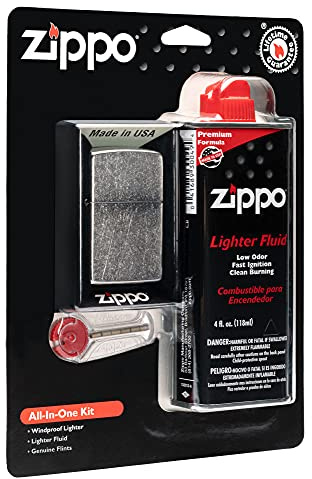 Zippo All-in-One Kit with Street Chrome Windproof Lighter