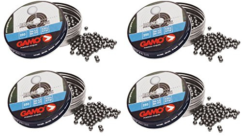 Outletdelocio. 4 latas de 250 perdigones Gamo Round Bola 4,5mm. Modelo 320324