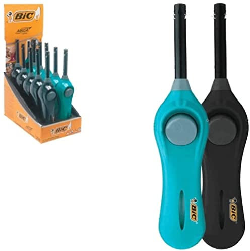 BIC Original Megalighter/Accendino a Bastoncino con Linguetta per appenderla nel Display, Lunghezza Totale Circa 20 cm