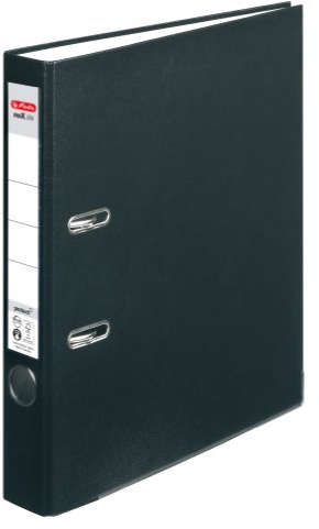 Herlitz Ordner maX.file protect (A4, 5 cm, mit Einsteckrückenschild) (Schwarz)