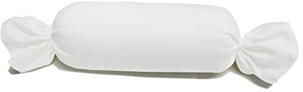 Dukal | Bezug für Nackenrolle | 15 x 40 cm | aus hochwertigem DOPPEL-Jersey | 100% Baumwolle | Farbe: Weiss