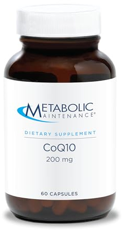 Metabolic Maintenance CoQ10 200mg - Co Q 10 Supplement, Coenzyme Q10 for Brain and Heart Health, Antioxidant Support Capsules for Women and Men, Vegan Friendly - 60 Capsules
