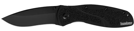 Kershaw Blur Pocket Knife, Black, 3.4 Inch Stainless Steel Recurve Blade, EDC with Assisted Opening, USA Made, Reversible Pocketclip, Everyday Carry Pocket Knife for Men and Women