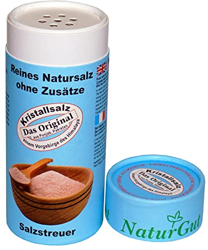 Sel cristallisé de l'Himalaya - Salière de sel fin 350 gr
