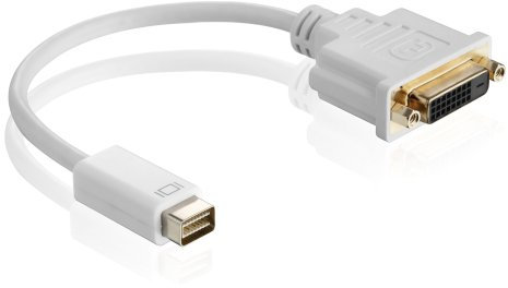 HDSupply X-DA020 - Mini DVI auf DVI-D Adapter (Mini DVI Stecker auf DVI-D (24+1) Buchse) - 0,2m - weiß
